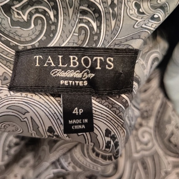 Talbots Women's Light Blue Velvet Blazer Jacket One Button Tailored 4P - Picture 6 of 16